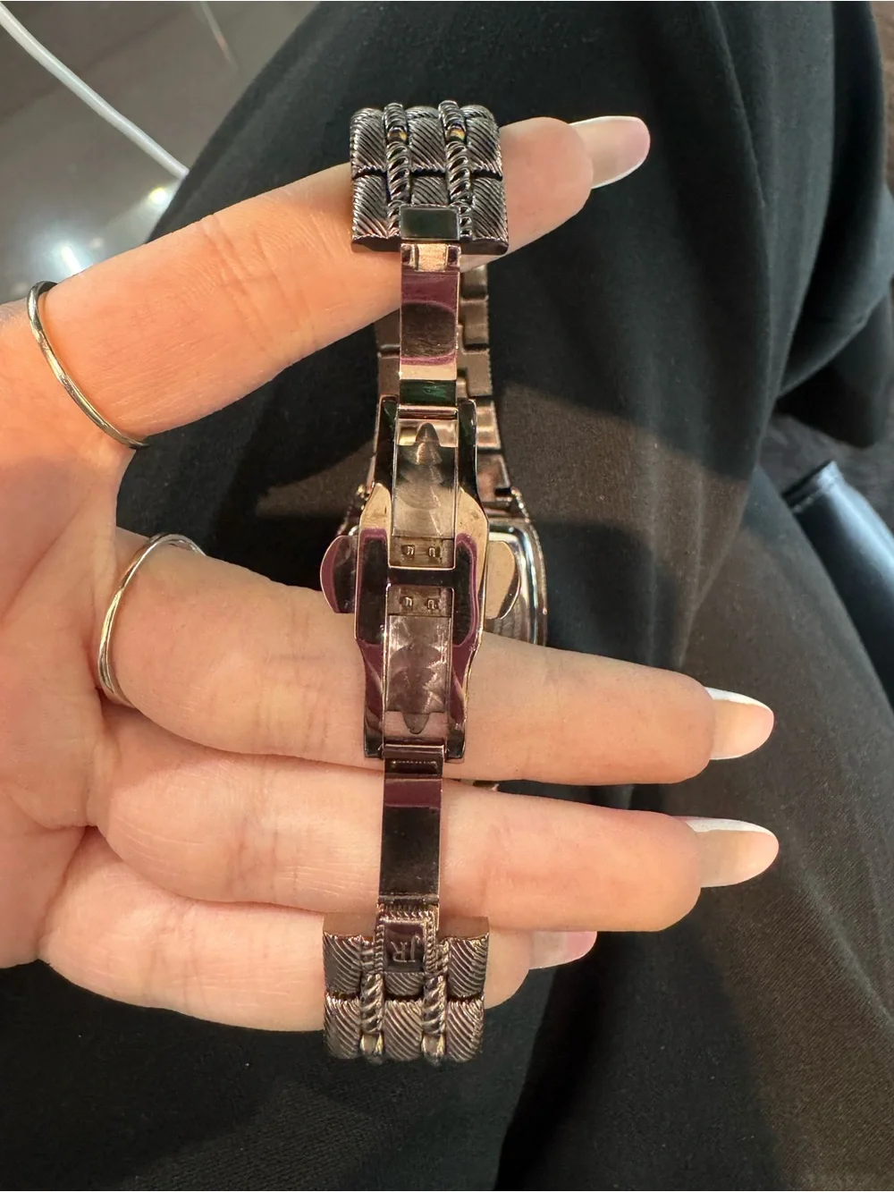 New Judith Ripka Brown Stainless Steel Cushion Bracelet Watch